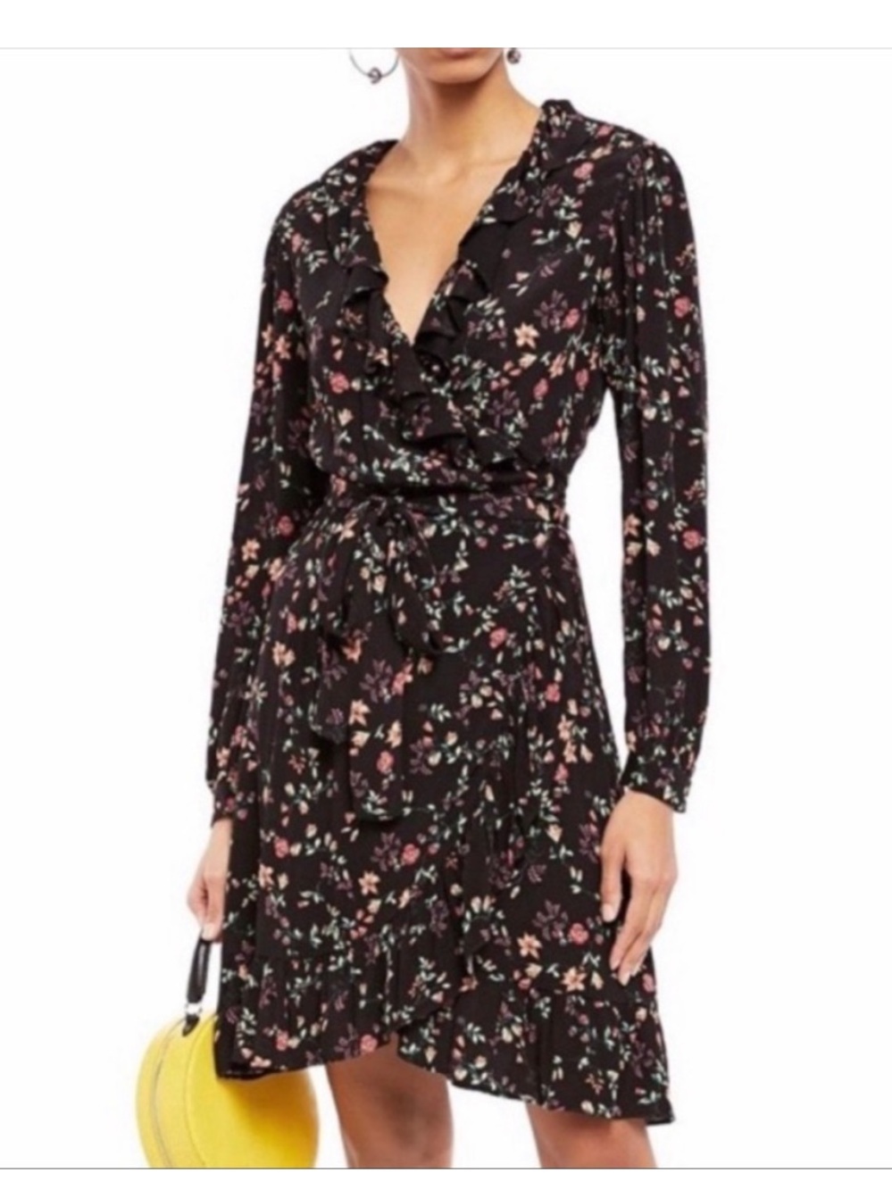 Maje Rosalio Floral Wrap Dress Size 1/S
